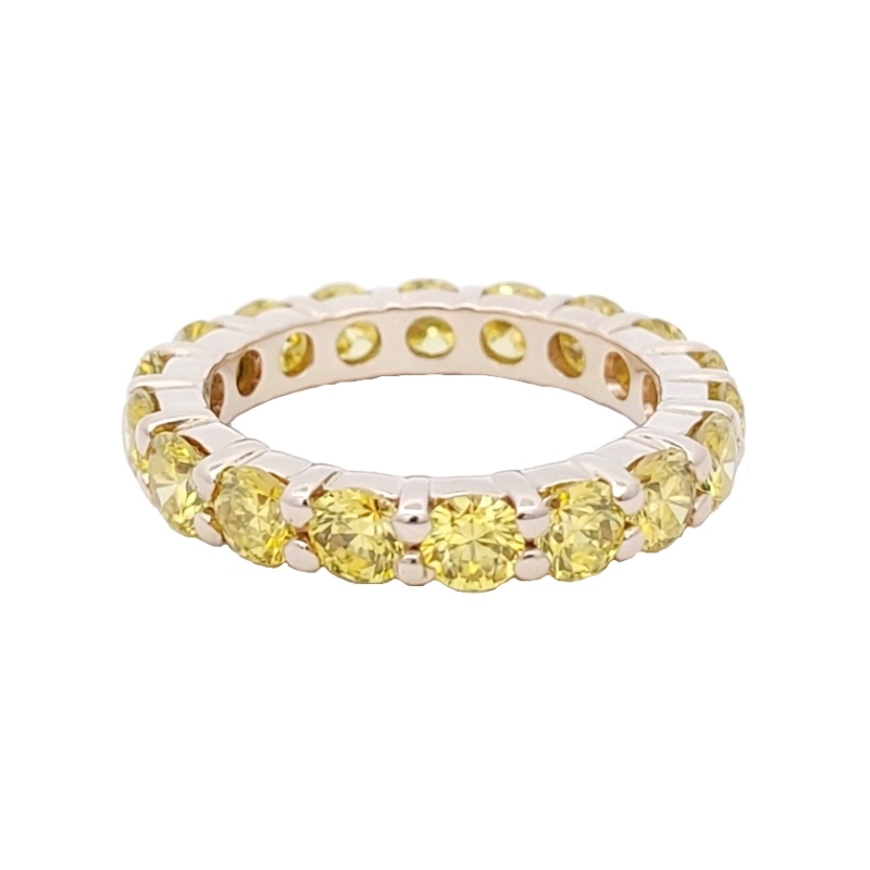 Yellow Diamond Eternity Band 18K Yellow Gold 3.60CTW