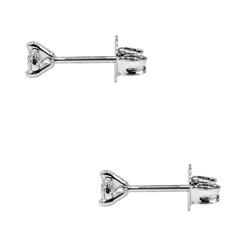 Martini Diamond Stud Earrings 0.32CTW 14K White Gold