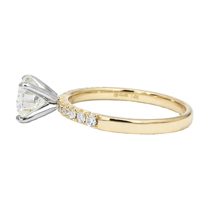 Elaris Round 1.50CT Natural Diamond 14K Two Tone
