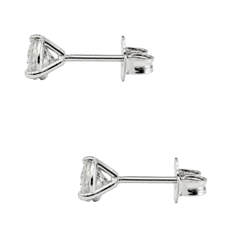 Round Diamond Stud Earrings 0.80CTW