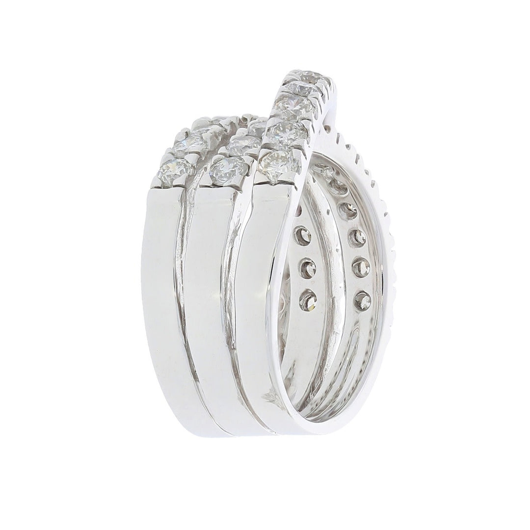 Diamond Entwined Ring 14K White Gold 1.80CTW