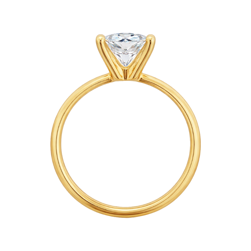 Isleana Solitaire Round 1.50CT Lab Diamond 18K Yellow Gold