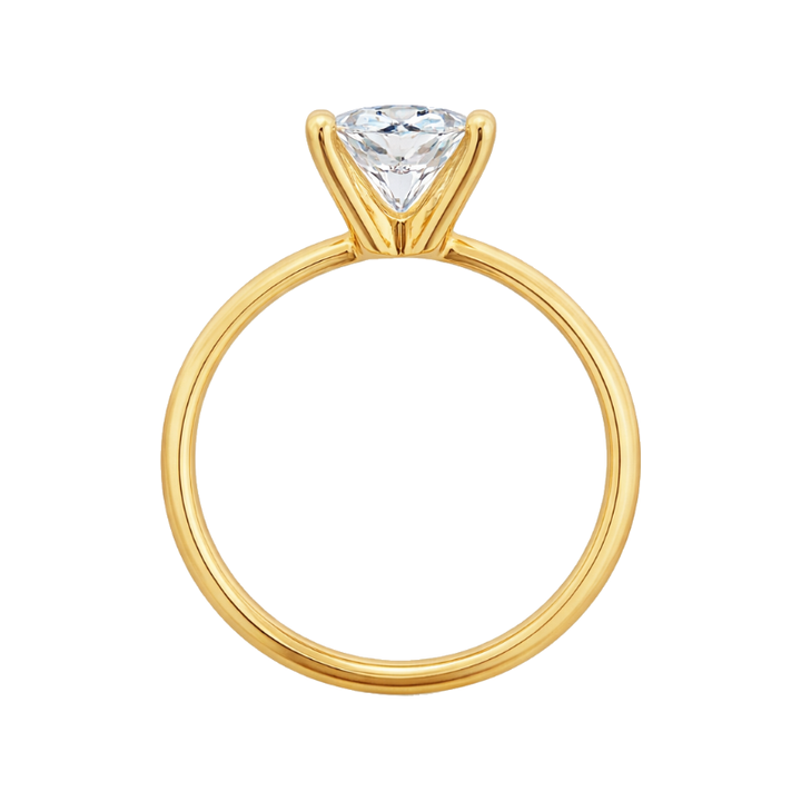 Isleana Solitaire Round 1.50CT Lab Diamond 18K Yellow Gold