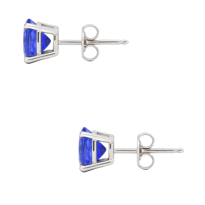 Classic Tanzanite Studs 14K White Gold .65CTW