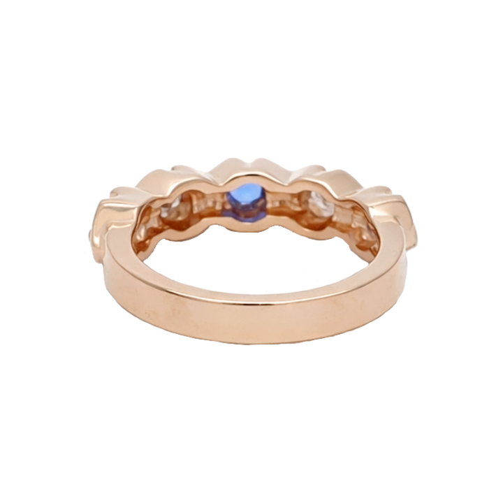 Tanzanite Diamond Band 14K Yellow Gold .27CTW