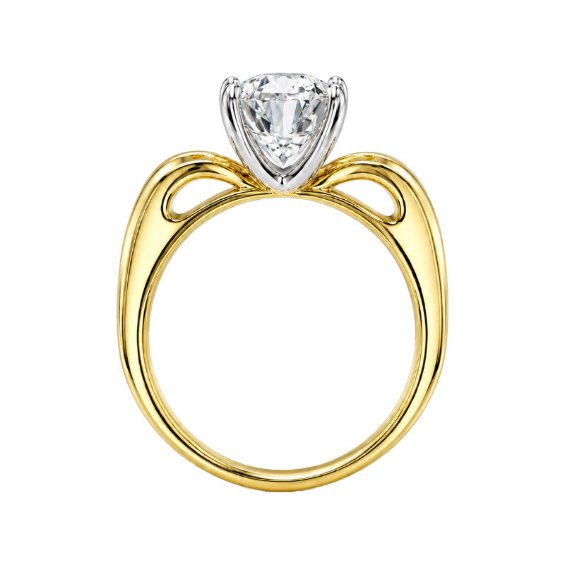 Oval Lab Grown Diamond Engagement Ring 2.58CT 18K Two Tone