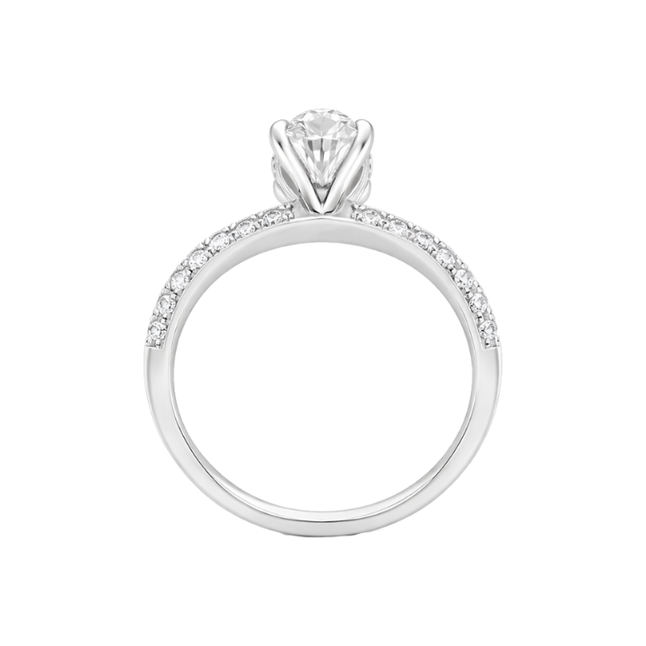 Lab Diamond Oval Engagement Ring Platinum 2.51CT