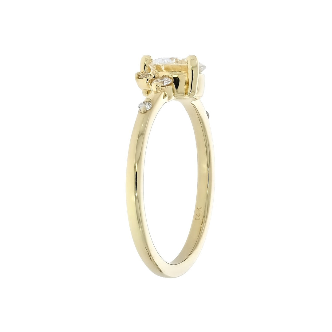 Diamond Engagement Ring 14K Yellow Gold 0.68CT GIA