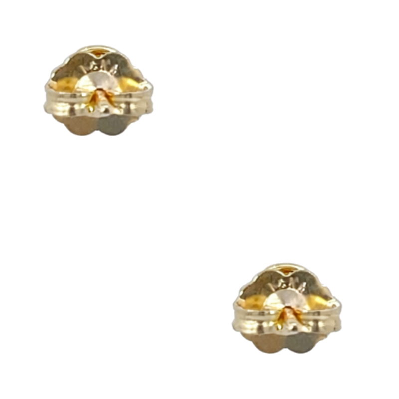 Oval Natural Green Tourmaline Studs 1.50CTW 14K Yellow Gold