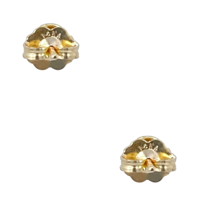 Oval Natural Green Tourmaline Studs 1.50CTW 14K Yellow Gold
